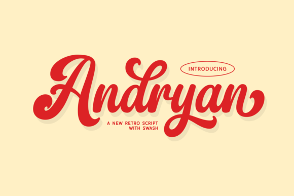 Andryan specimen by Creative Fabrica Fonts